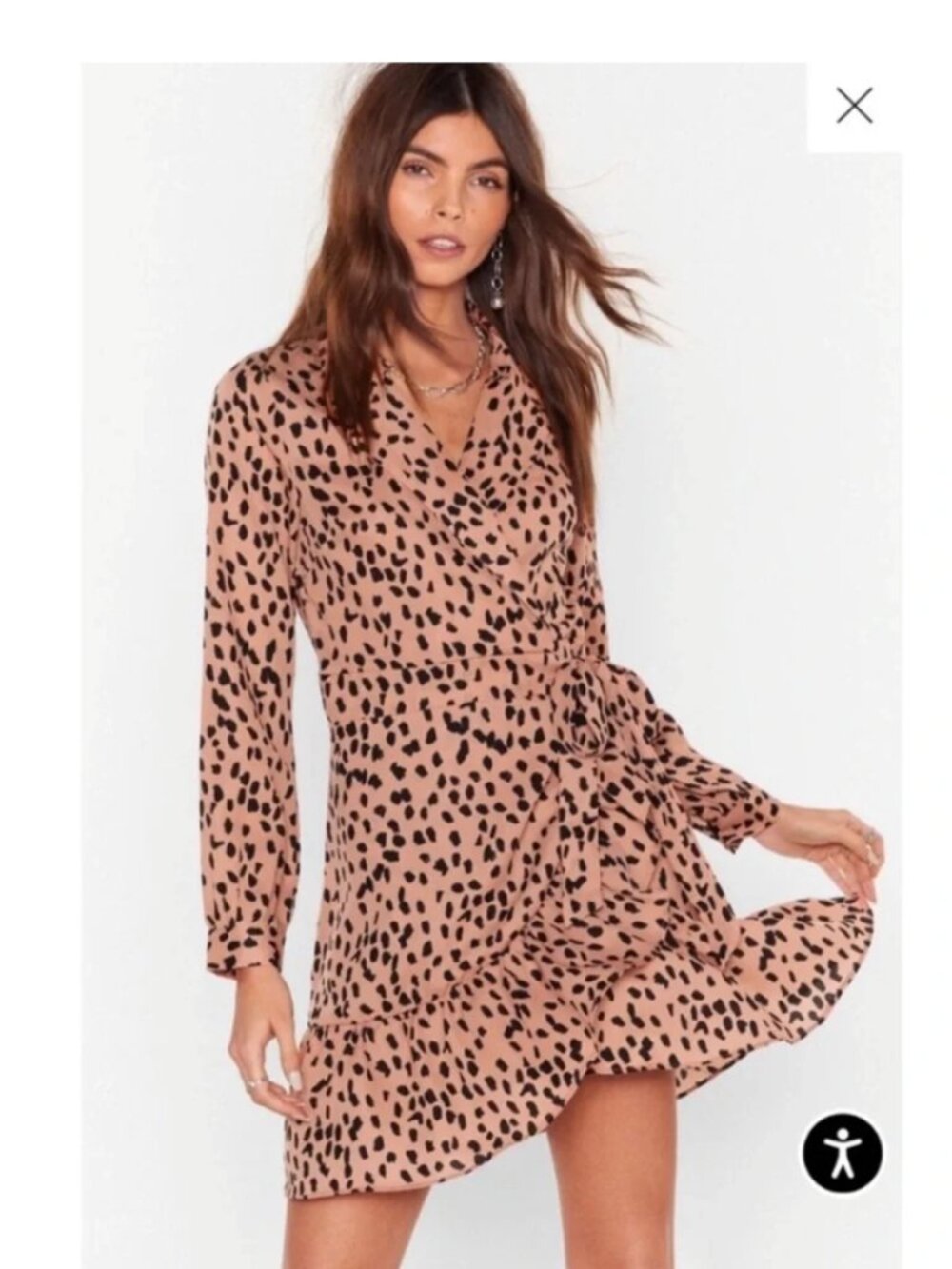 Leopard Wrap Dress M